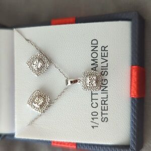 NWT Sterling Silver Necklace & Earrings